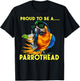 Proud To Be A Parrothead Funny Parrot Drinking Margarita T-Shirt - T-Shirt | Black