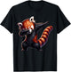 Red Panda Dabbing Panda Lovers T-Shirt - T-Shirt | Black