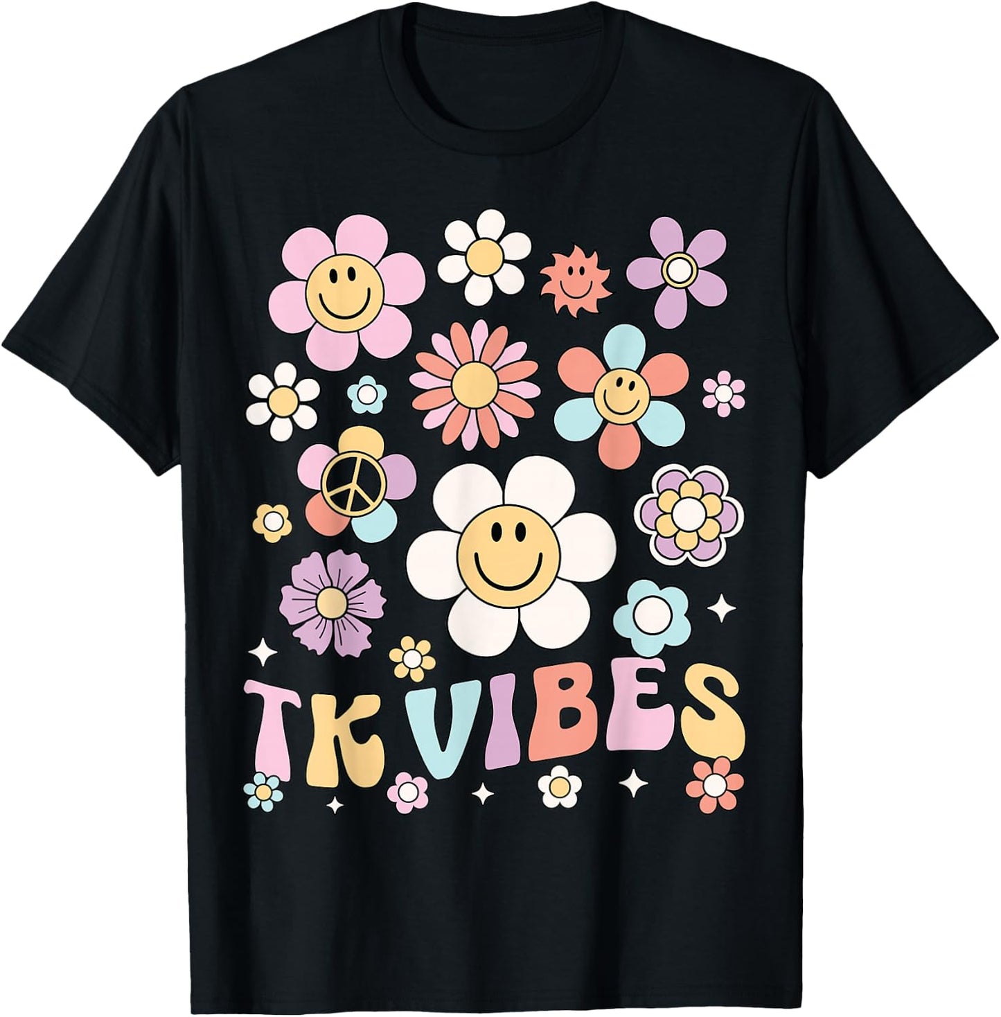 TK Vibes Back to School TK Girl Kid TK Team TK Teacher Women T-Shirt - T-Shirt | Black