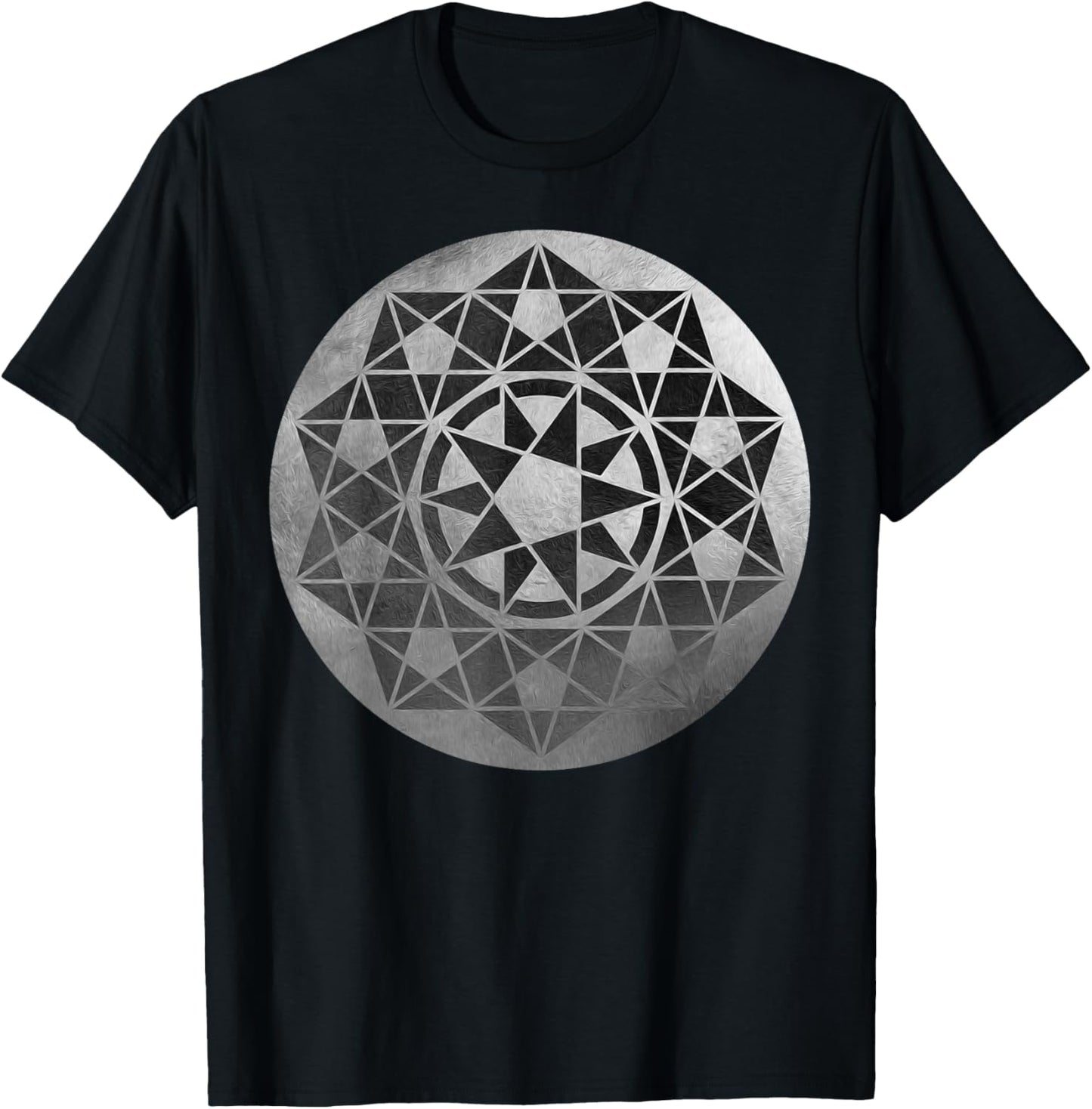 Crop Circle Sacred Geometry Alien Language Phi Pentagram T-Shirt - T-Shirt | Black