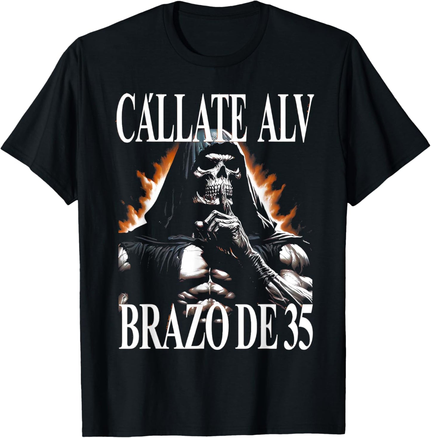 Calacas Chidas Gym Funny Mexican Skeleton Latinx Humor Meme T-Shirt - T-Shirt | Black