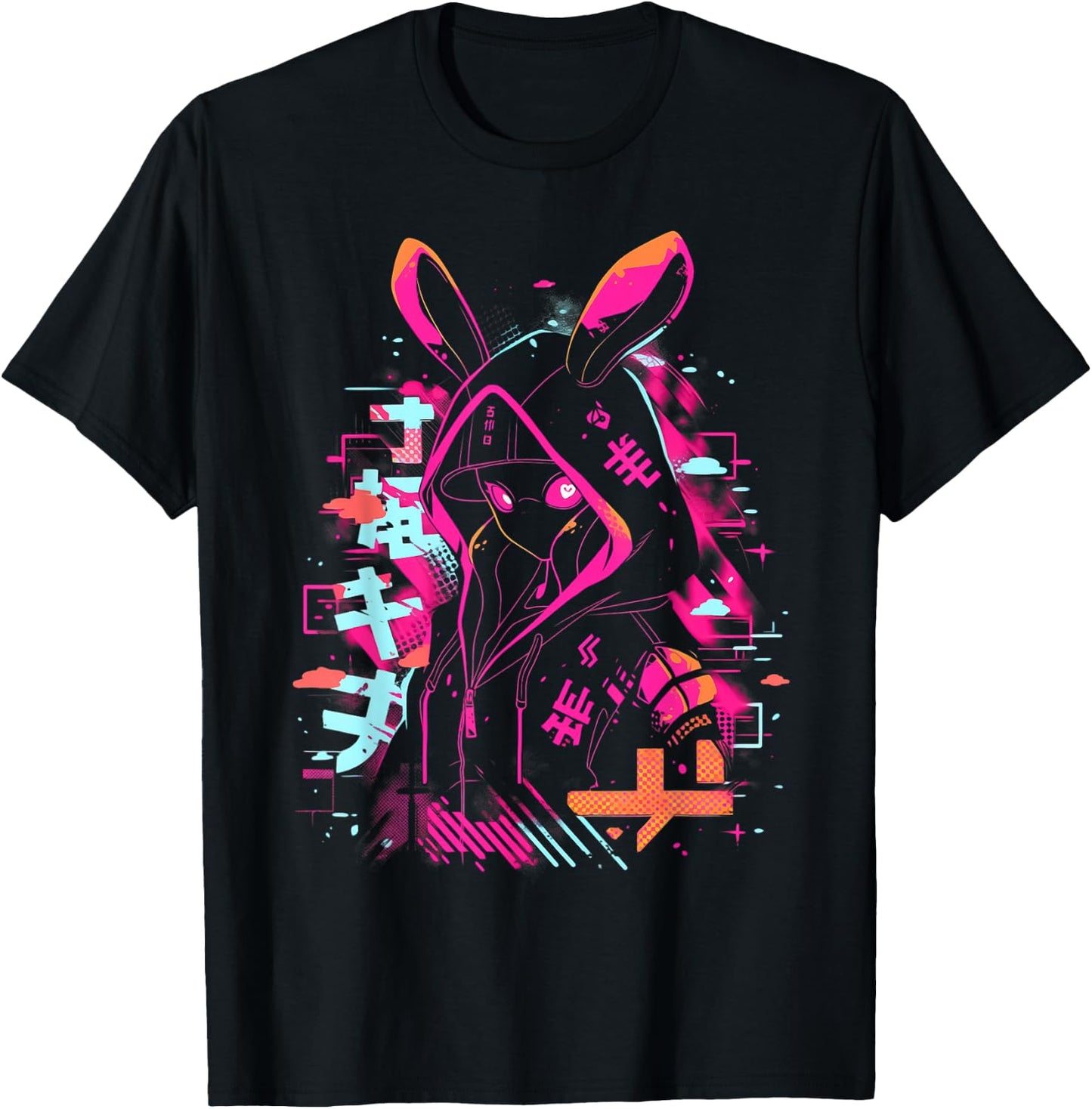 Anime Manga Cyberpunk Aesthetic Techwear Harajuku T-Shirt - T-Shirt | Black