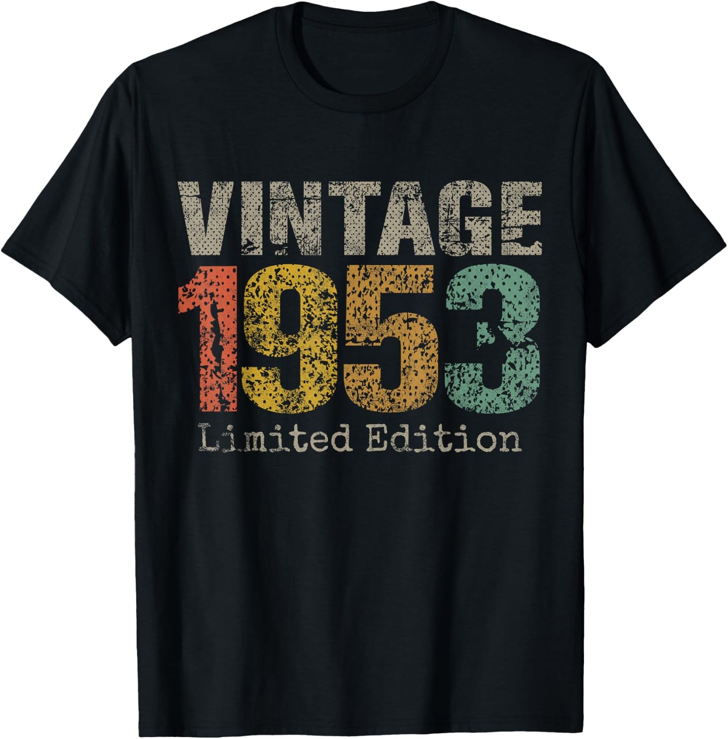 Vintage 1953 Limited Edition 72nd Birthday Gifts 72 Year Old T-Shirt - T-Shirt | Black