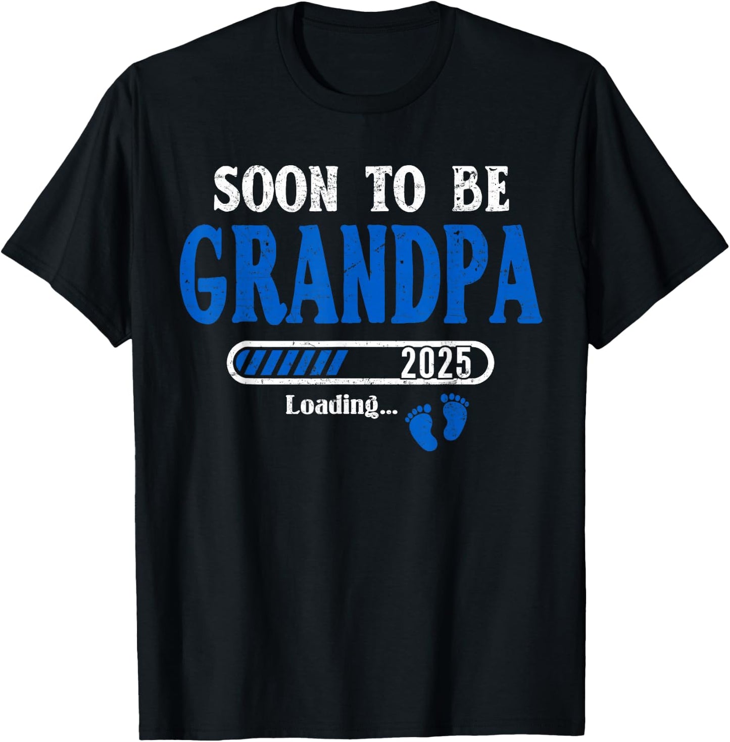 Soon To Be Grandpa est.2025 New Grandpa Pregnancy T-Shirt - T-Shirt | Black