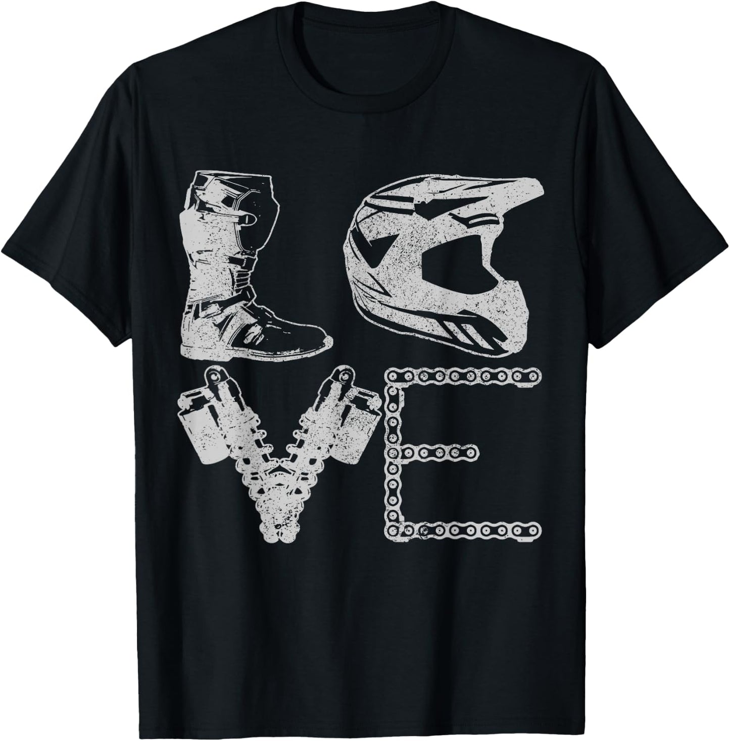 Motocross Love Enduro MX Motorcycle Biker Gift T-Shirt - T-Shirt | Black