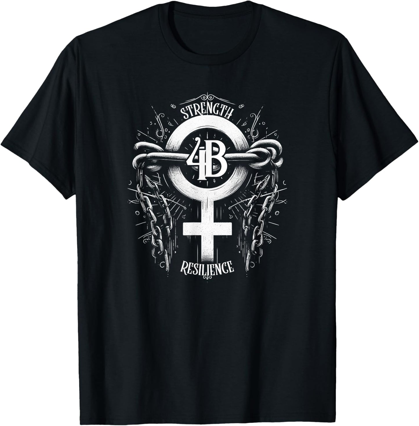 4B Movement Strength Resilience Unity Stand together T-Shirt - T-Shirt | Black