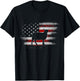 Farm Sheep 4th Of July Cool Sheep US Flag Vintage Design Women Kids Men T-Shirt - T-Shirt | Black
