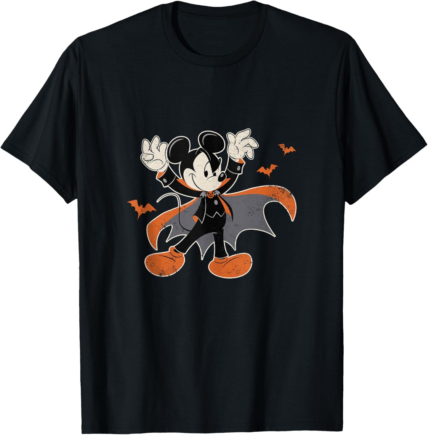 Disney Mickey Mouse Spooky Dracula Costume Halloween T-Shirt - T-Shirt | Black