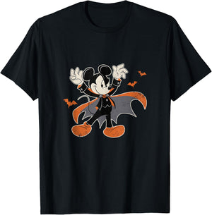 Disney Mickey Mouse Spooky Dracula Costume Halloween T-Shirt - T-Shirt | Black