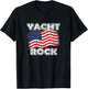 Yacht Rock American Flag Fun July 4th Maritime Vintage Style Women Men T-Shirt - T-Shirt | Black