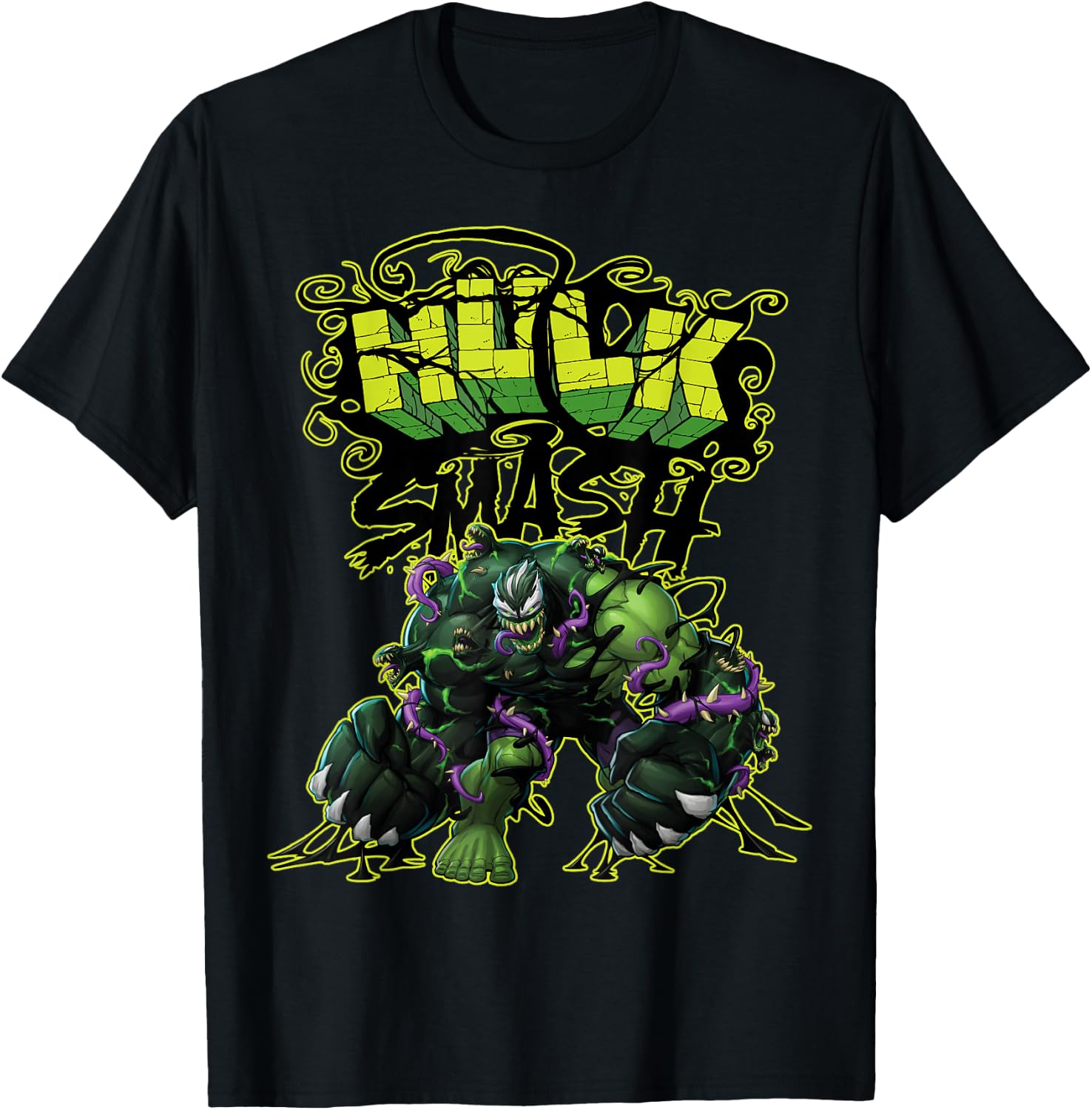 Marvel Spider-Man Maximum Venom Hulk Smash Venomized T-Shirt - T-Shirt | Black