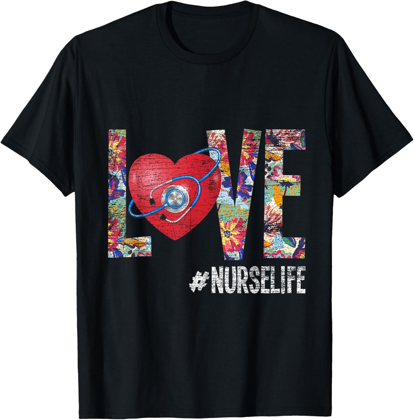 Love Nurselife Nurse T-Shirt - T-Shirt | Black