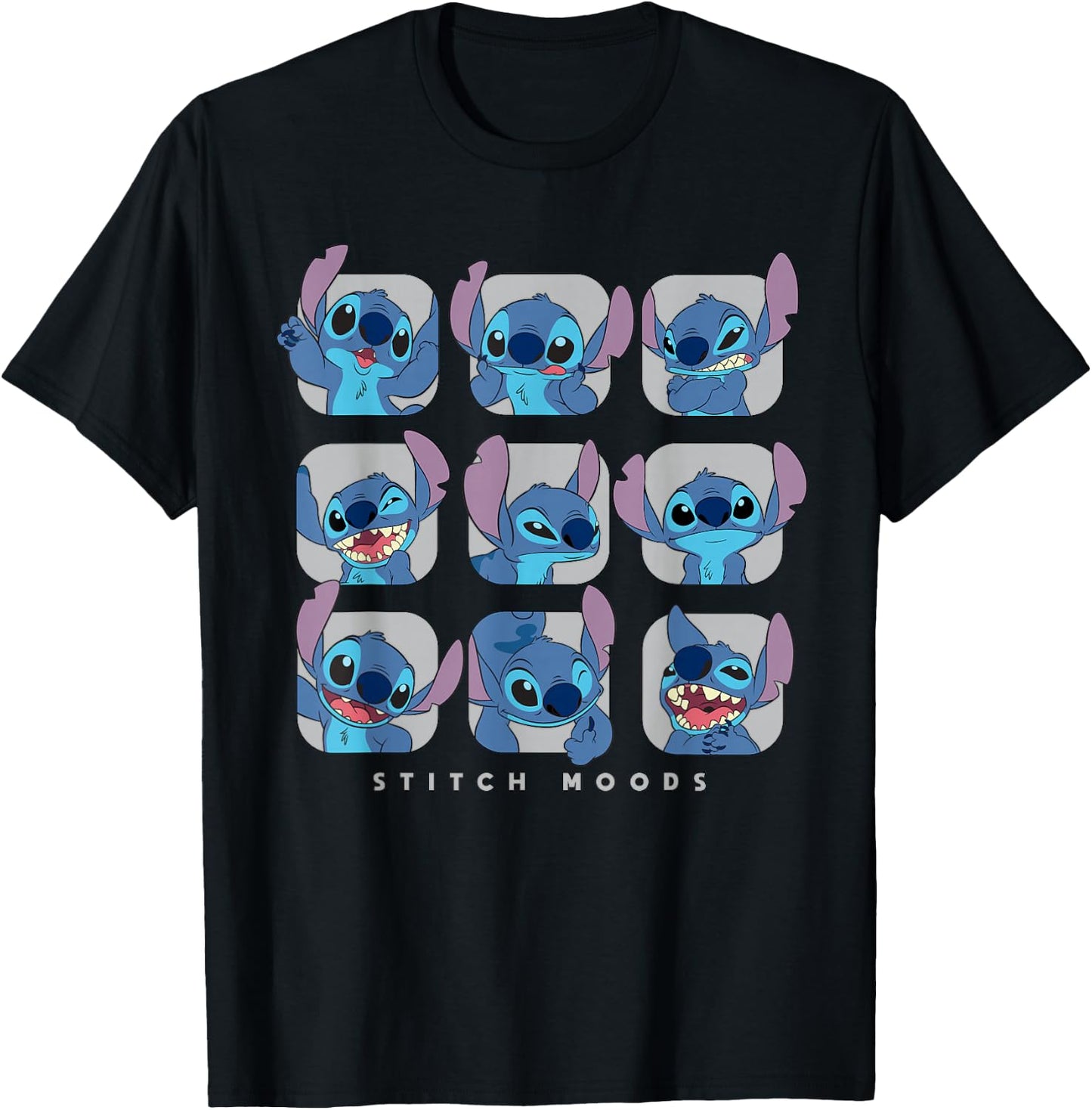 Disney Lilo and Stitch Moods T-Shirt - T-Shirt | Black
