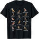 Different Owls Species Biology Types Of Owl Identification T-Shirt - T-Shirt | Black