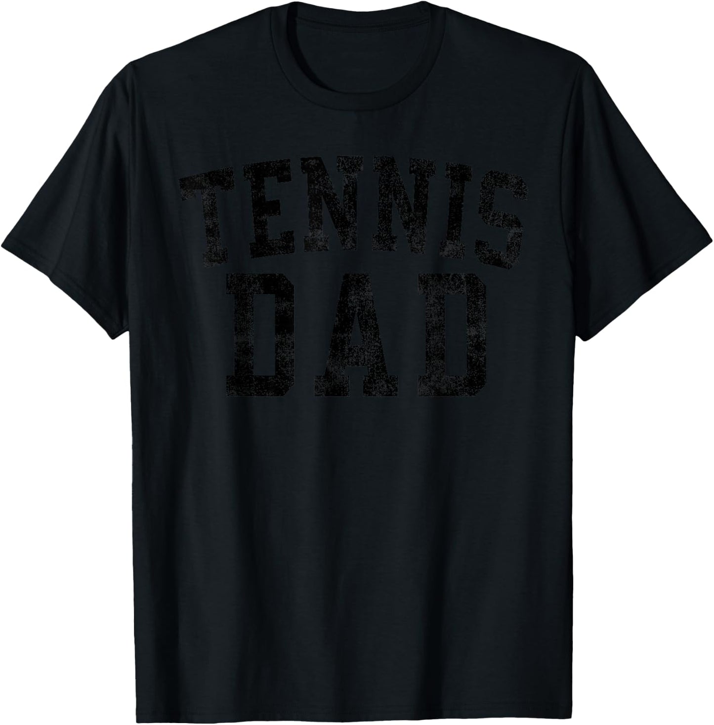 Tennis Dad Birthday Classic Bold Font Tennis Daddy T-Shirt - T-Shirt | Black