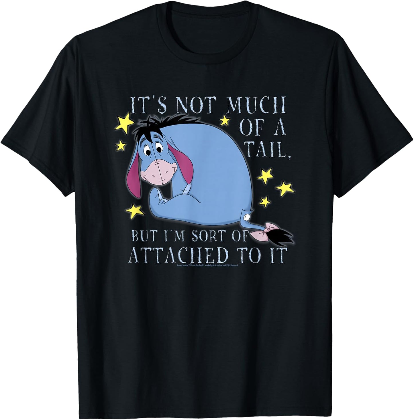 Disney Winnie The Pooh Eeyore Not Much of A Tail V2 Small T-Shirt - T-Shirt | Black