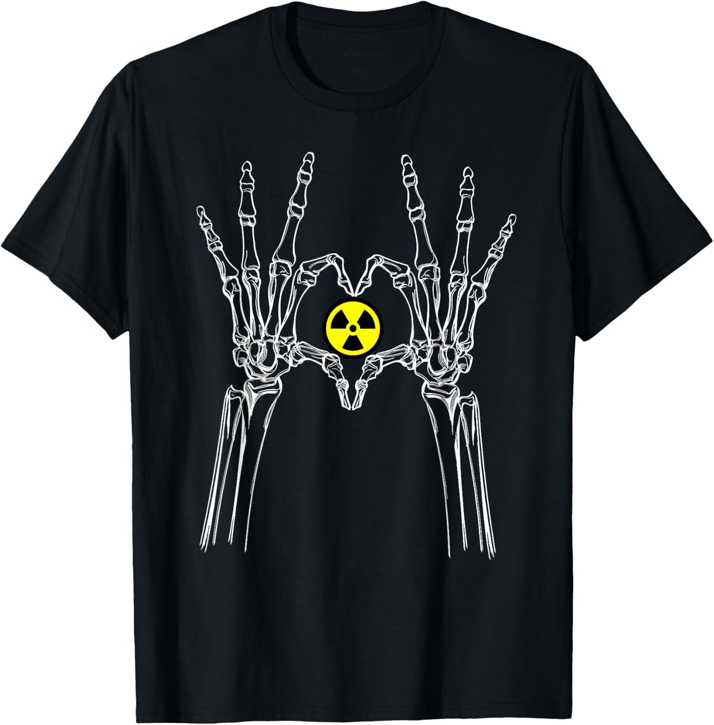 Funny Radioactive Gift Cool Nuclear Biohazard Logo T-Shirt - T-Shirt | Black