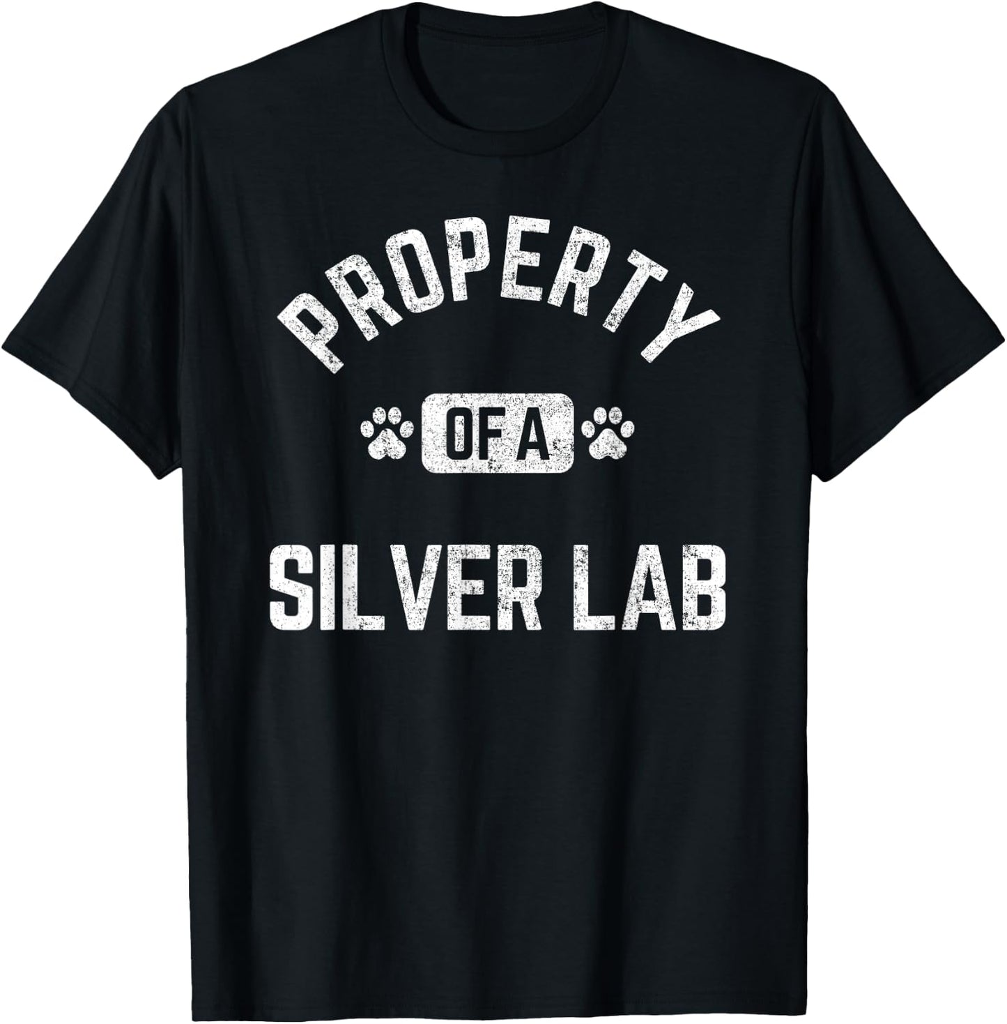 Property of a Silver Lab Labrador Lover Vintage Retro T-Shirt - T-Shirt | Black