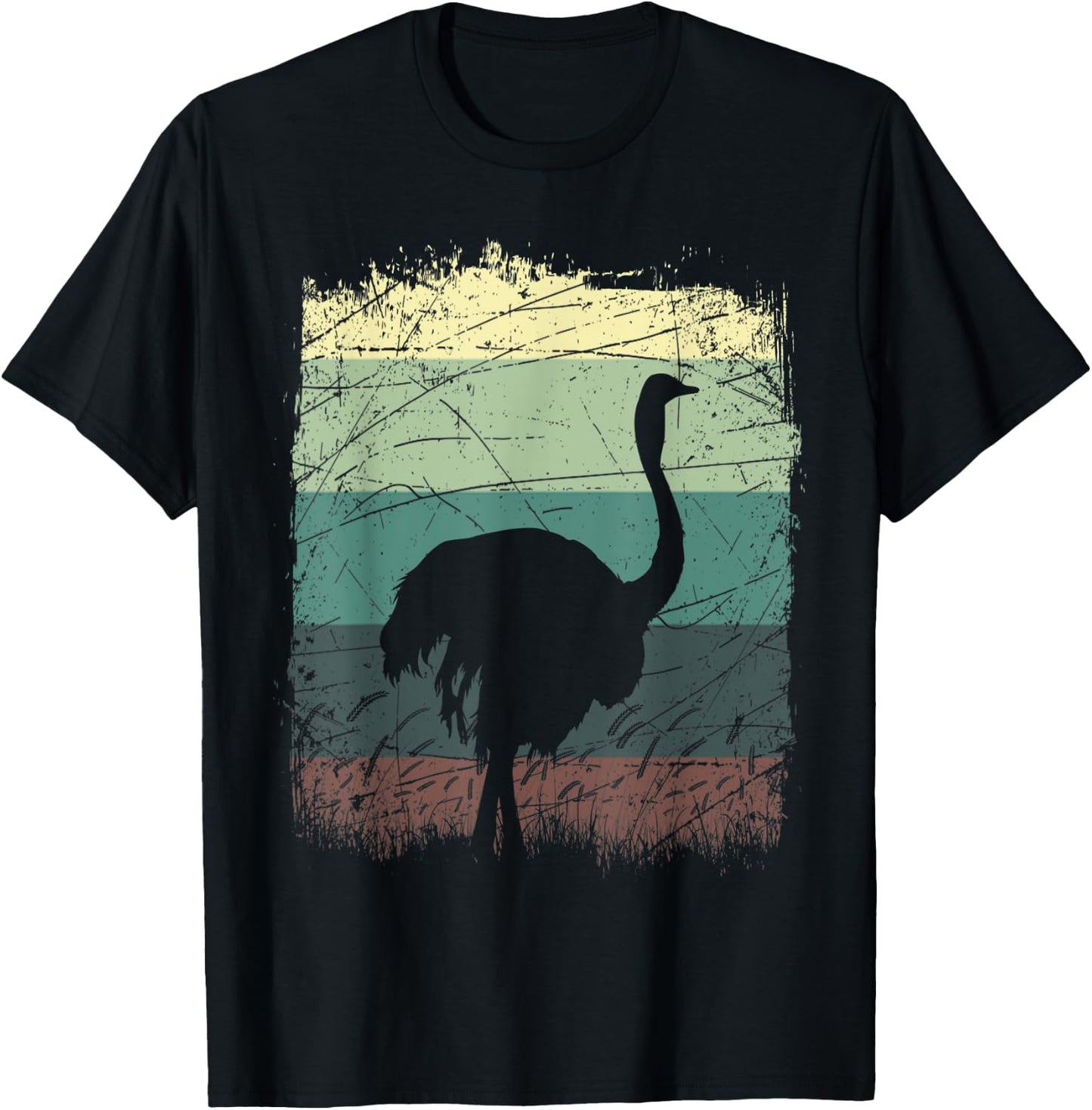Safari Animal Ostrich T-Shirt - T-Shirt | Black
