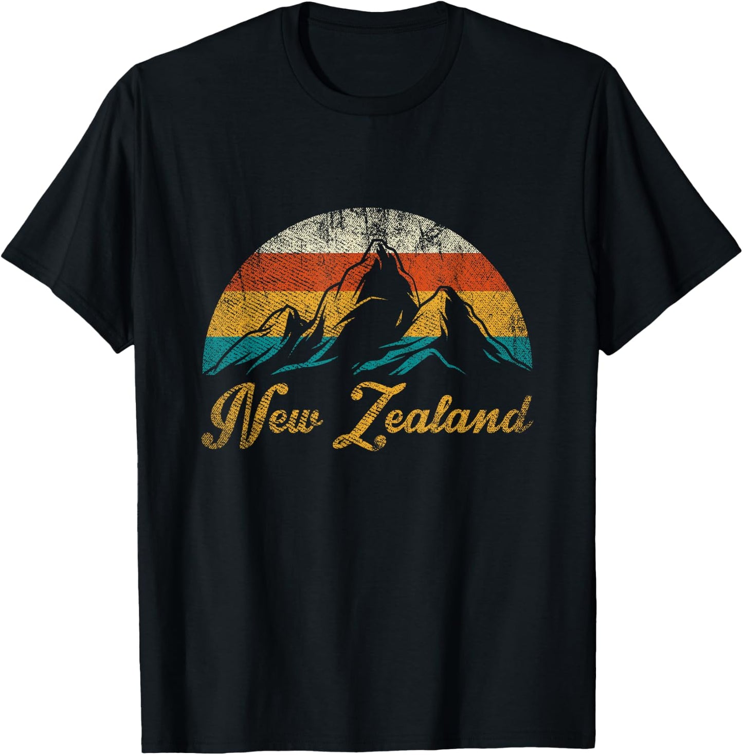 Maori Gifts Wellington New Zealand Retro New Zealand T-Shirt - T-Shirt | Black