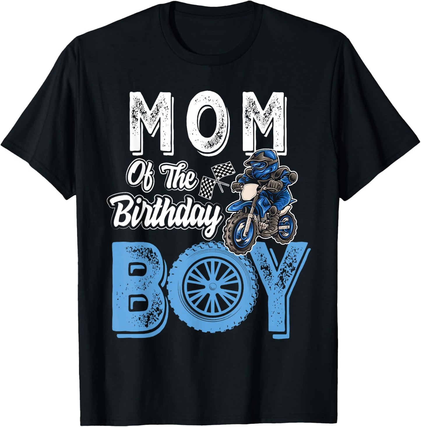 Mom of the Birthday Boy Dirt Bike B-day motocross Party T-Shirt - T-Shirt | Black