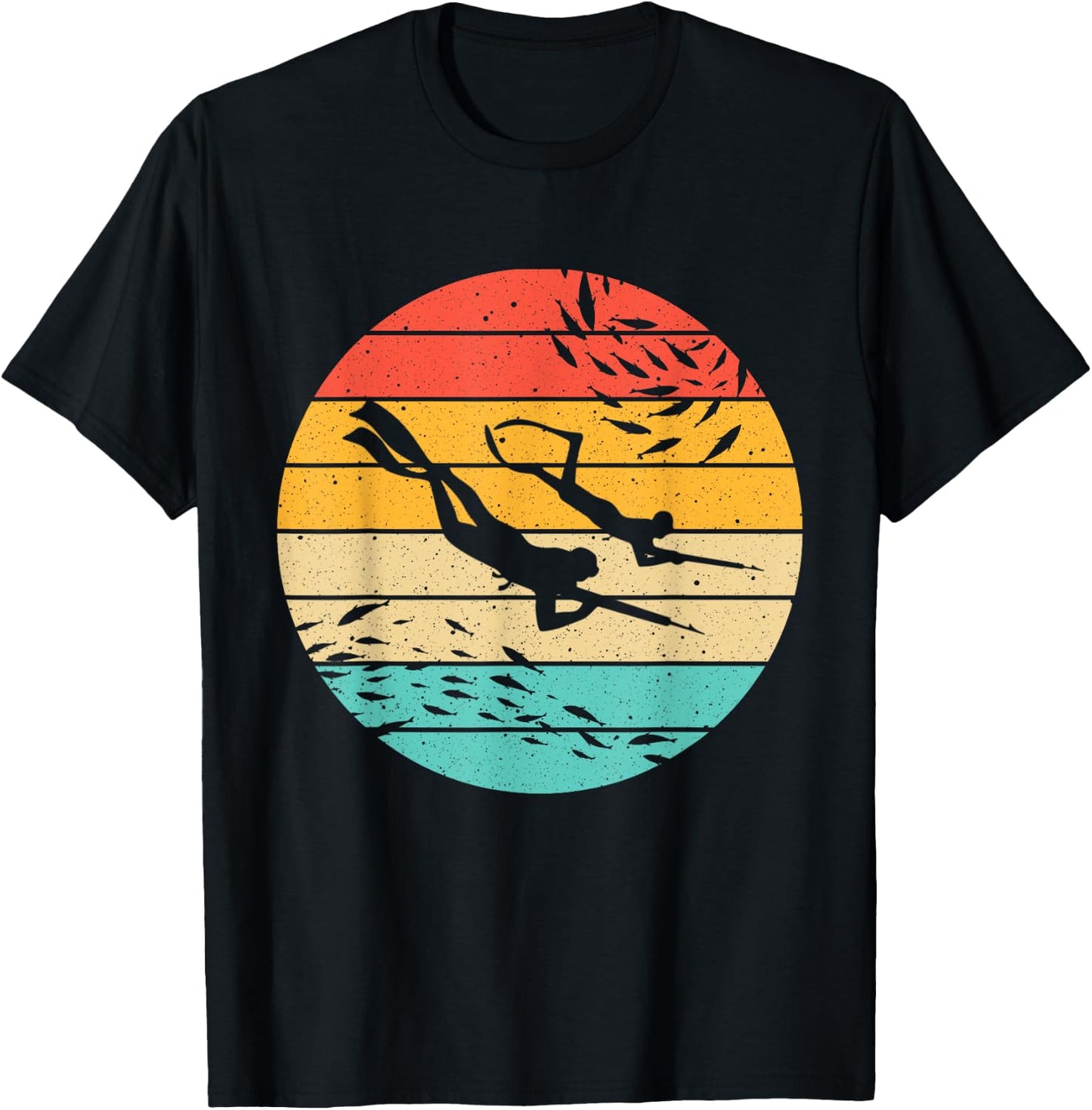 Funny Spearfishing Gift Women Dive Snorkeling Hunter T-Shirt - T-Shirt | Black