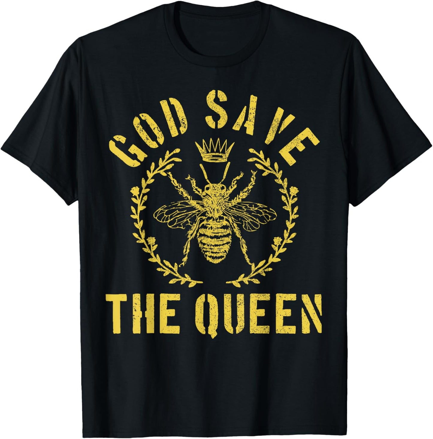God Save The Queen Bee Funny Beekeeper Gift T-Shirt - T-Shirt | Black