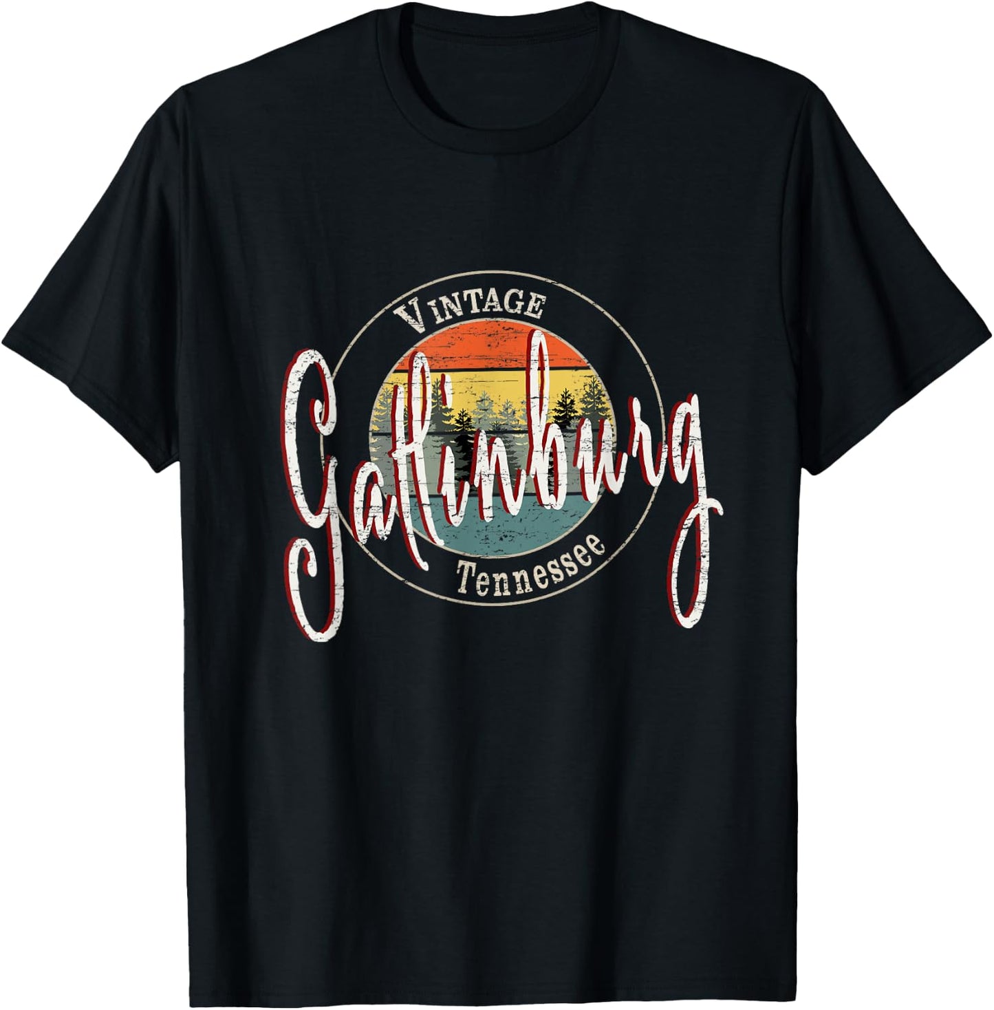 Vintage Gatlinburg Tennessee T-Shirt - T-Shirt | Black