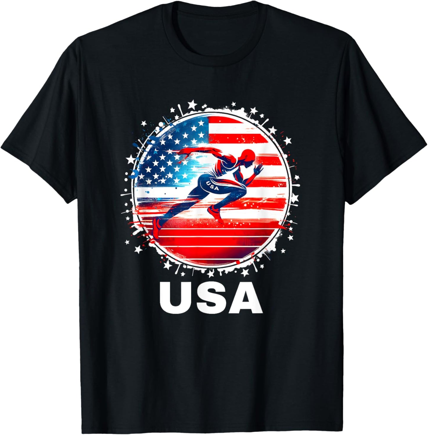 USA Team Track and Field Shirt Women Kids Track T-Shirt - T-Shirt | Black
