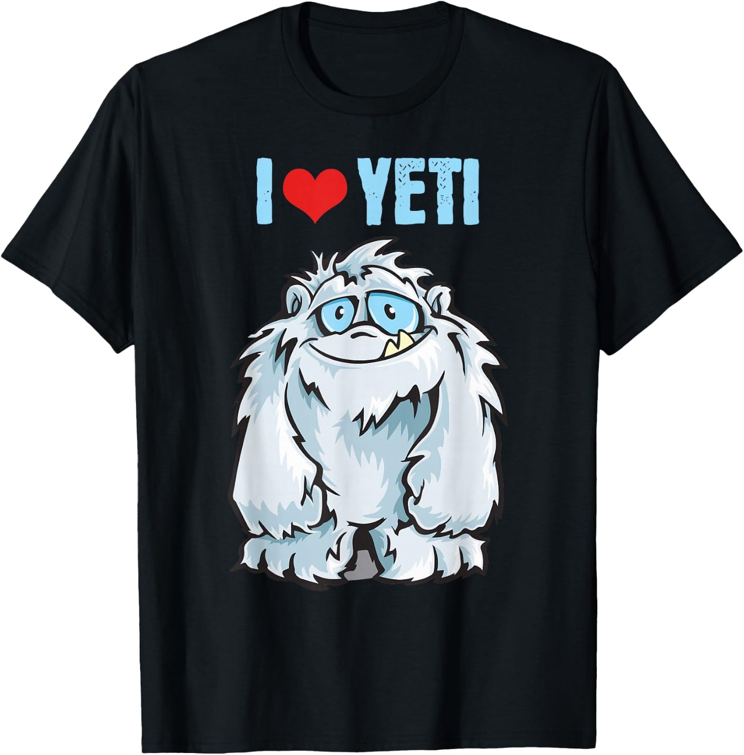 I Heart Yeti - I Love Yeti Men Girls Boys T-Shirt - T-Shirt | Black