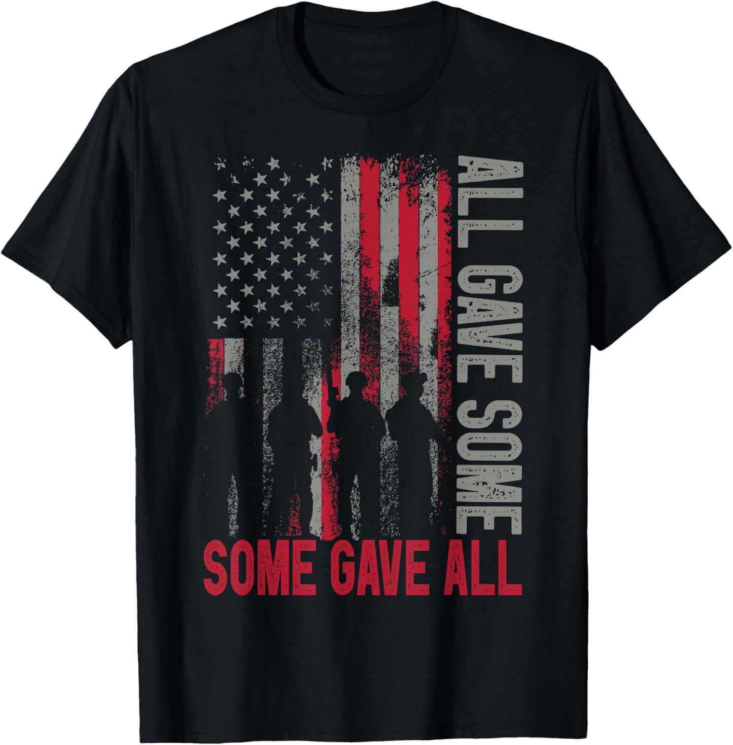 Memorial Day 2022 Shirt All Gave Some Some Gave All Veteran T-Shirt - T-Shirt | Black