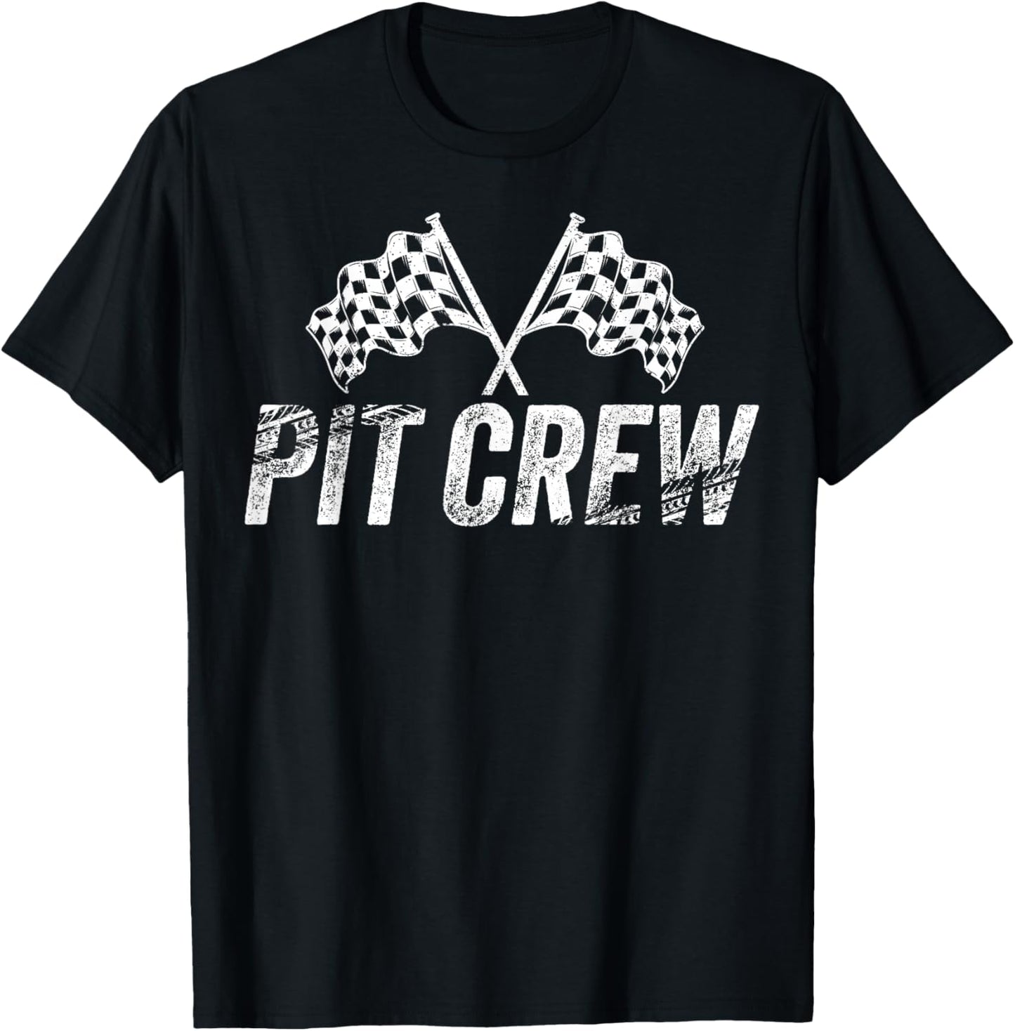 Pit Crew Birthday Family Matching Race Car Racing T-Shirt - T-Shirt | Black