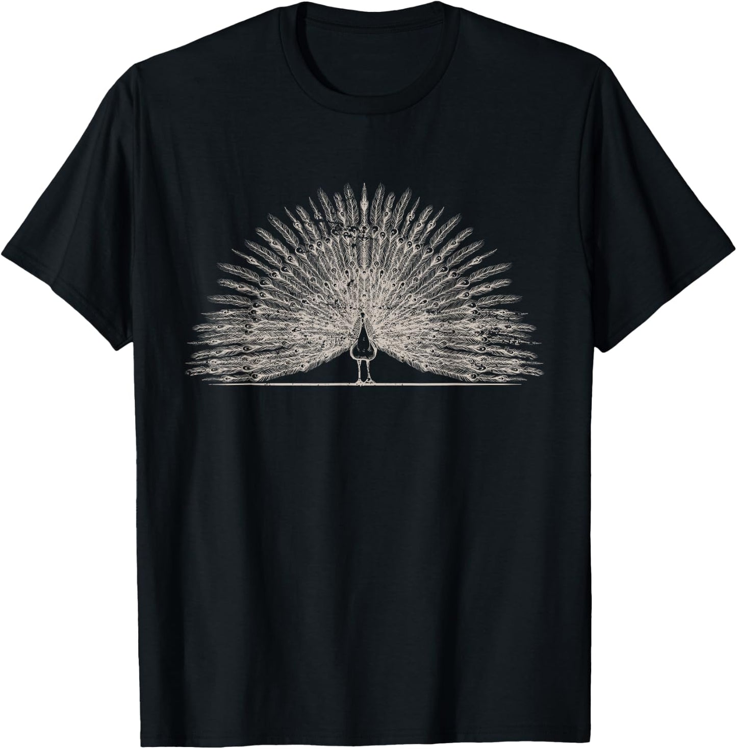 Vintage Peacock T-Shirt - T-Shirt | Black