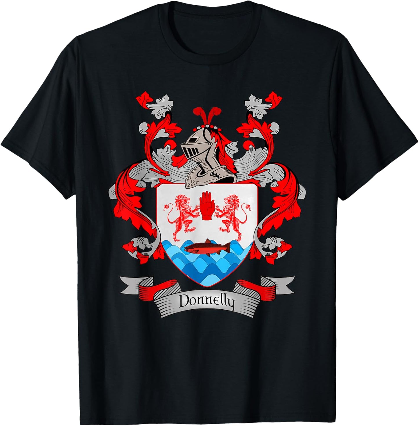 Donnelly Coat of Arms | Donnelly Surname Family Crest T-Shirt - T-Shirt | Black