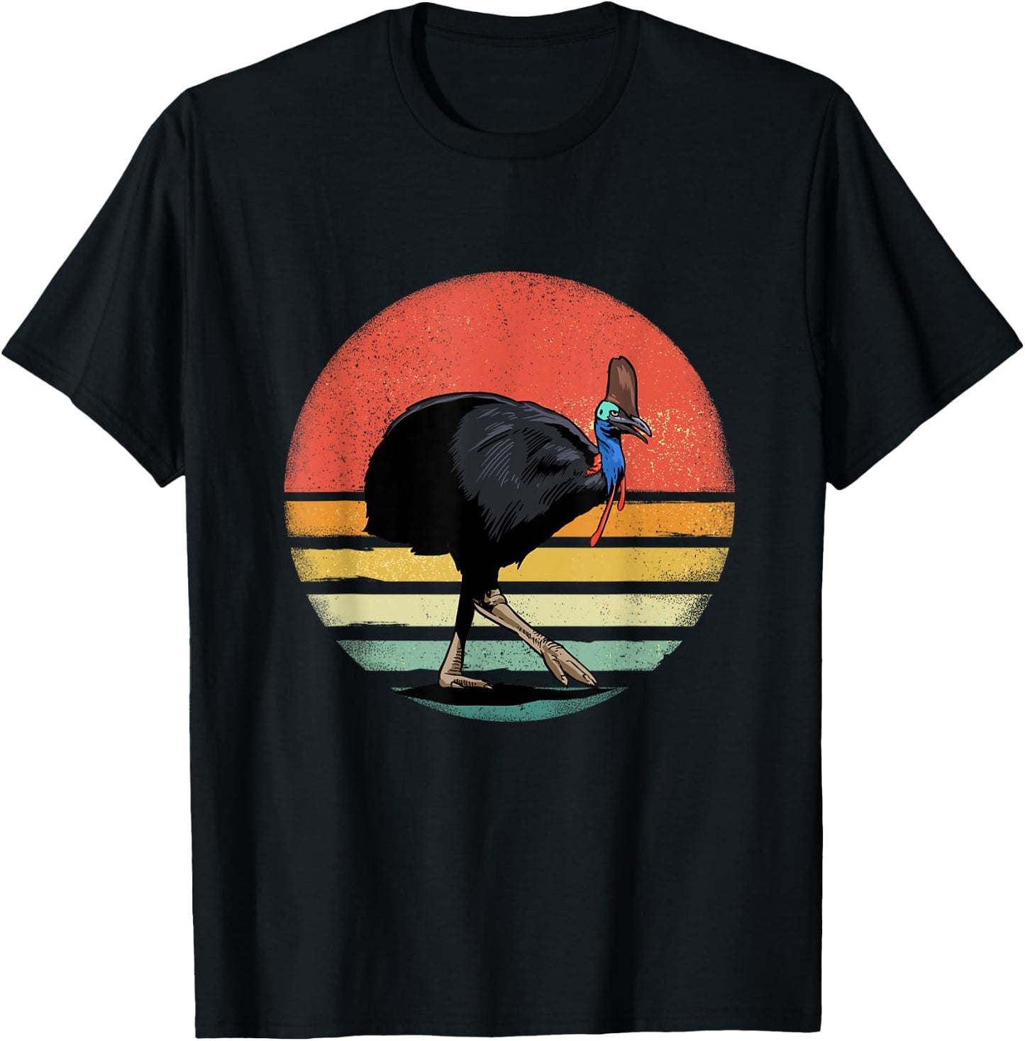 Retro Vintage Cassowary Nature Cassowary Bird Watcher T-Shirt - T-Shirt | Black