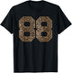 Leopard Number 88 Athlete Sports Jersey Supporter Fanwear T-Shirt - T-Shirt | Black