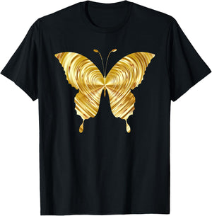 Cute Butterfly of Gold Very Beautiful for Butterfly Lovers T-Shirt - T-Shirt | Black