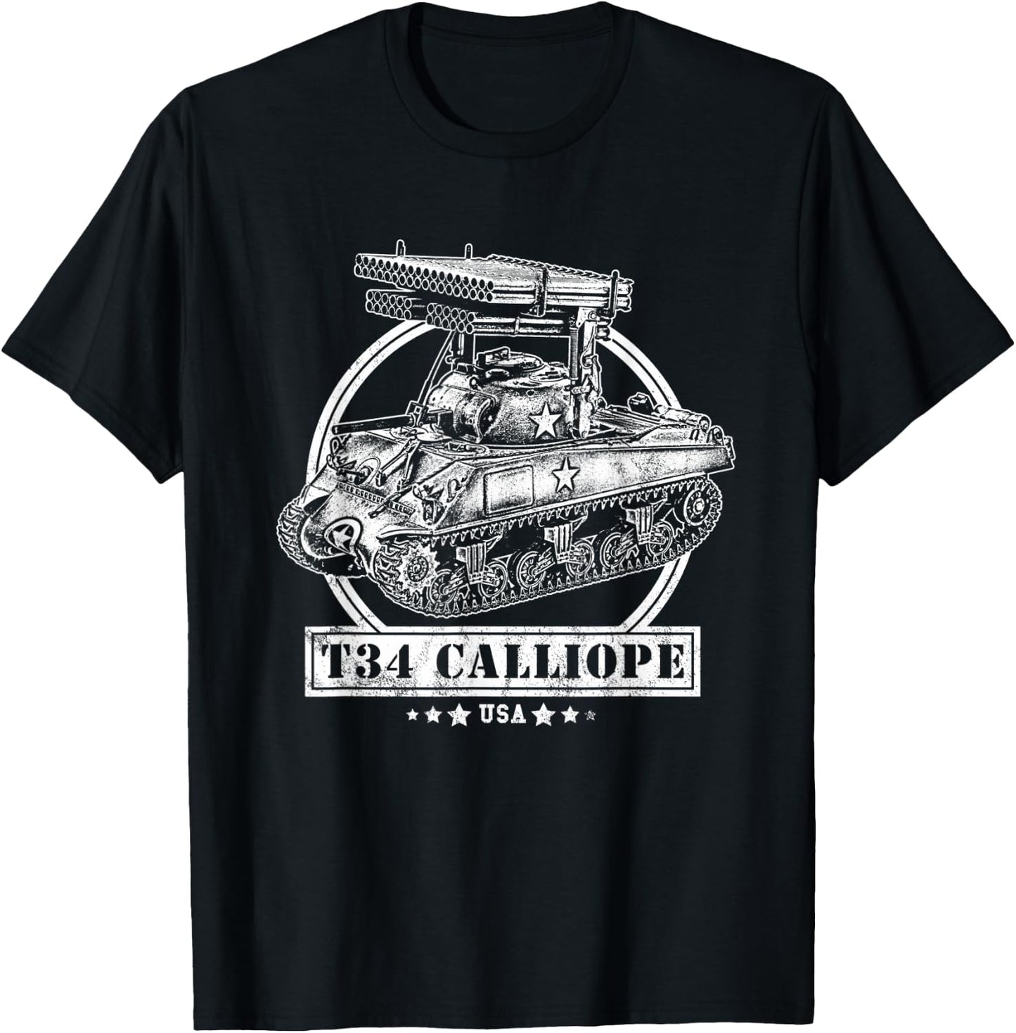 T34 Sherman Calliope T-Shirt - T-Shirt | Black