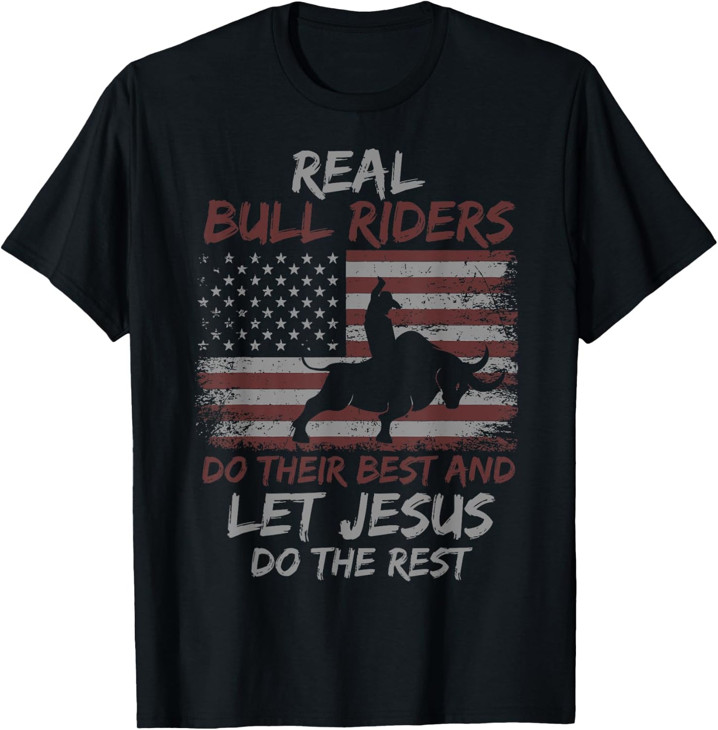 Christian Bull Riding Bull Rider & Western T-Shirt - T-Shirt | Black