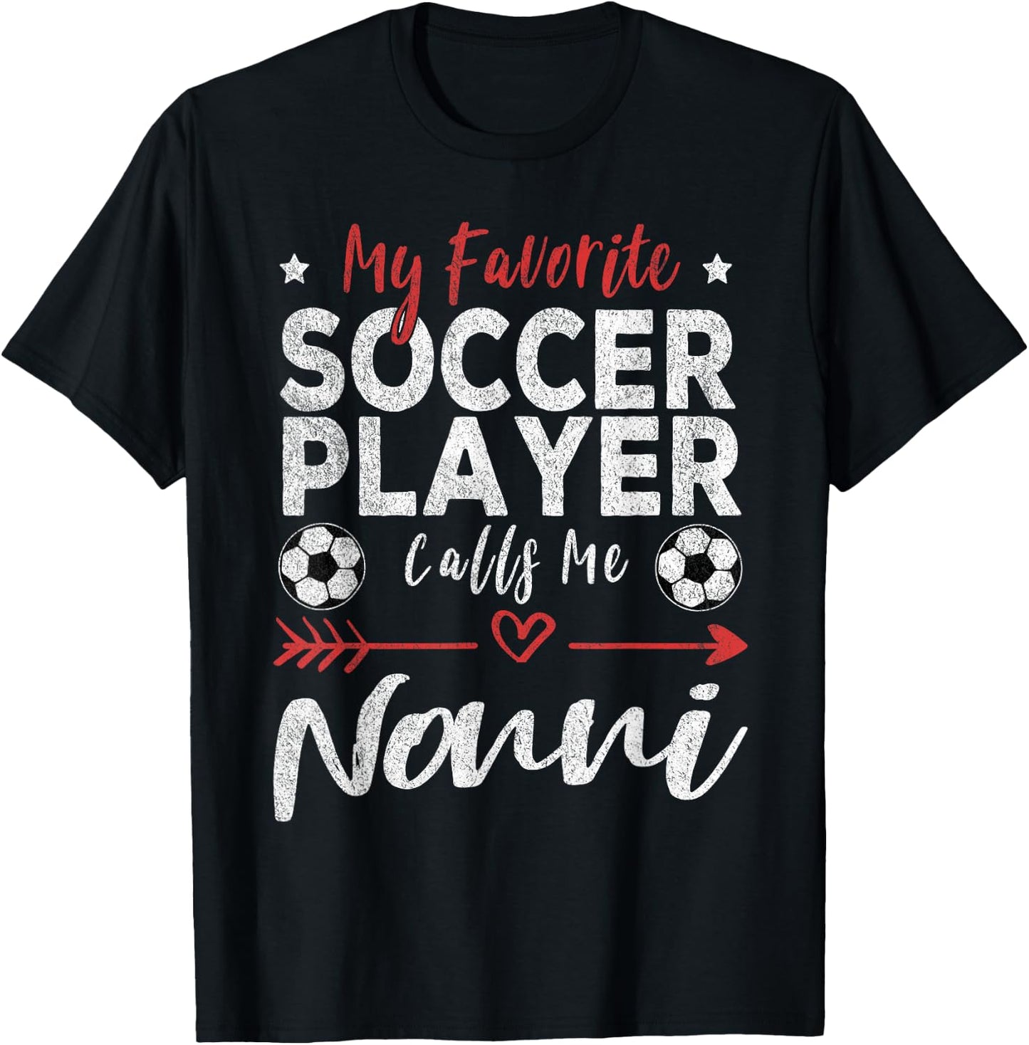 My Favorite Soccer Player Calls Me Nonni Italian Grandma T-Shirt - T-Shirt | Black