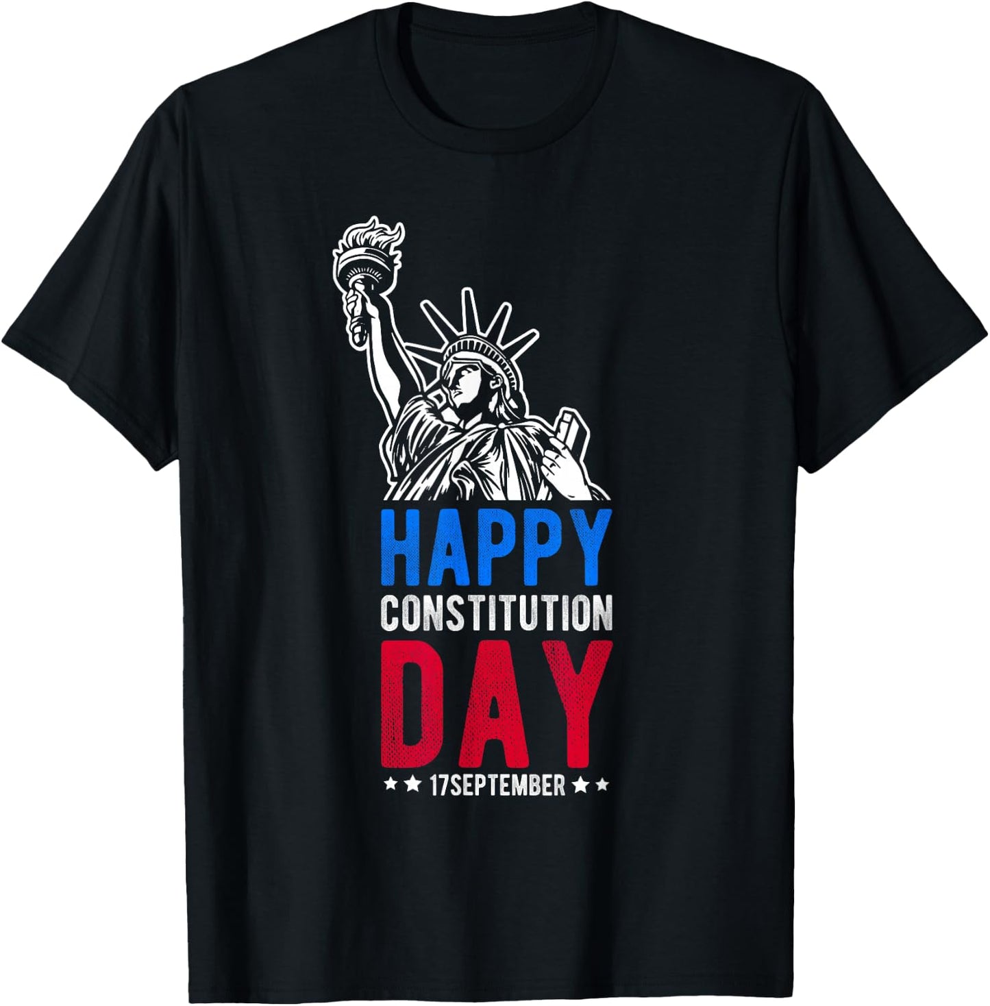 HAPPY Constitution Day 17SEPTEMBER Constitution Day US Flag T-Shirt - T-Shirt | Black