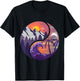 Yin Yang Mountains & Beachscapes T-Shirt - T-Shirt | Black