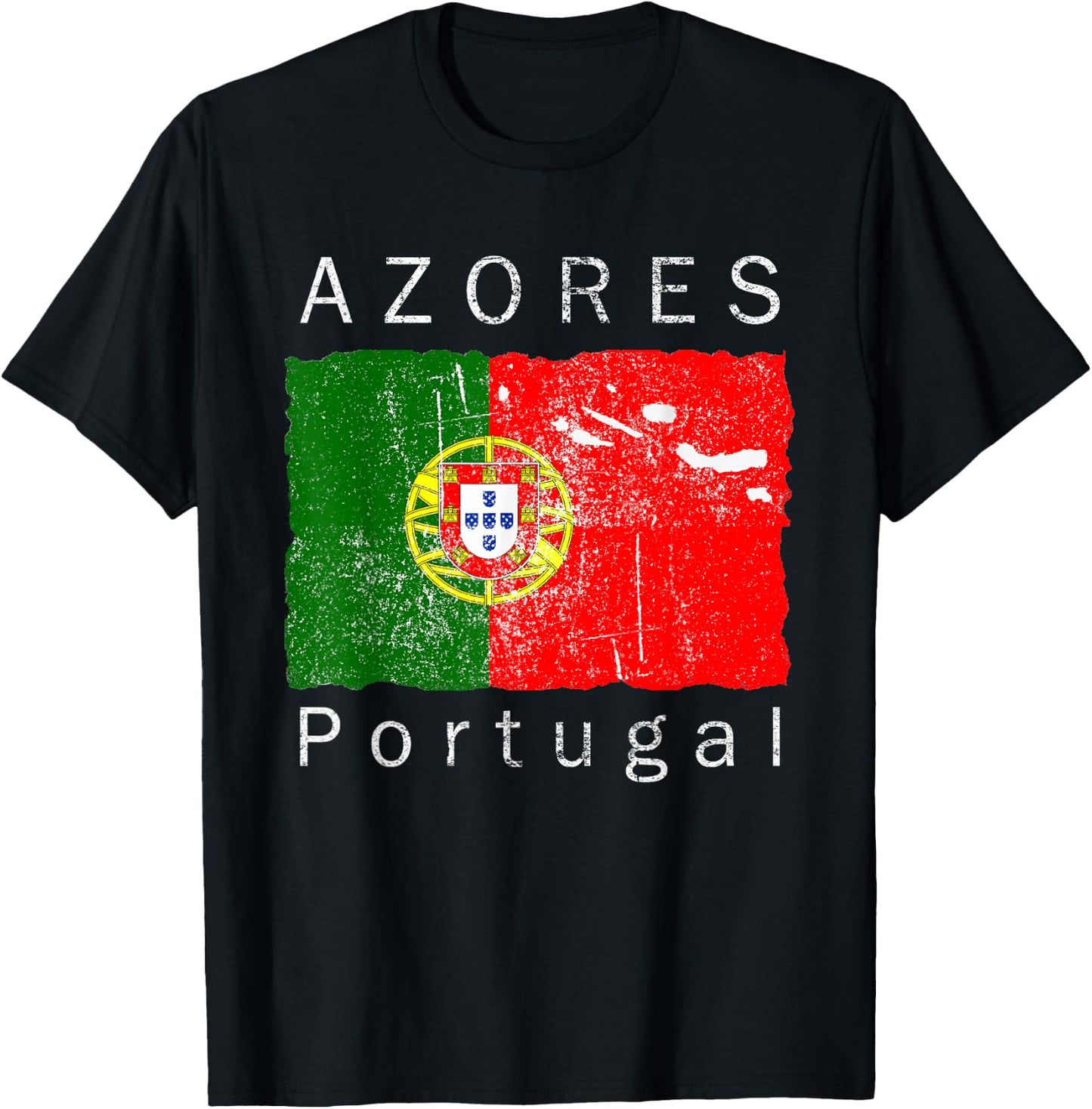 Azores Islands Portuguese Flag T Shirt I Love Portugal T-Shirt - T-Shirt | Black