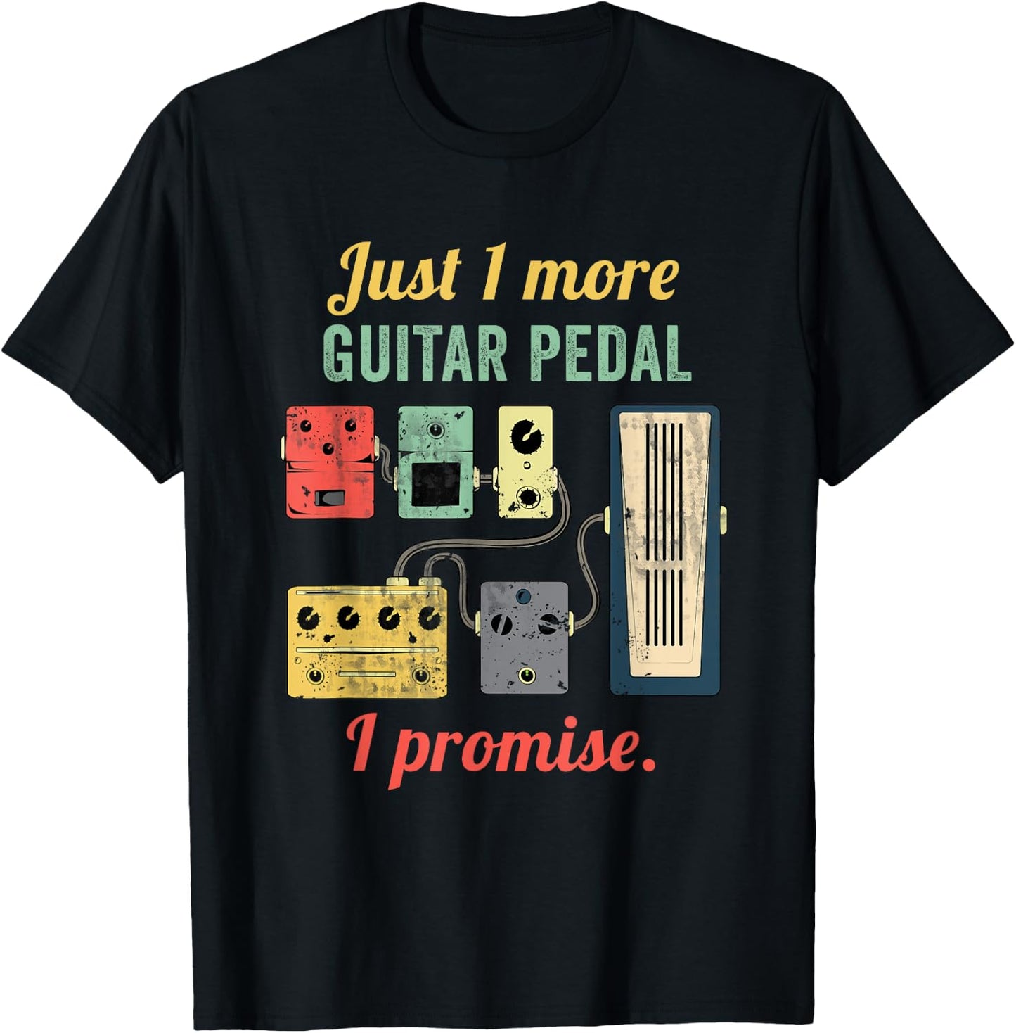 Amplifier Electric Bass Acoustic Amp Musician Gift Guitar Player Pedal Board - Black, Small, -Adults, Short Sleeve, , Classic Fit, Polyester 60% Cotton 40% T-Shirt - T-Shirt | Black