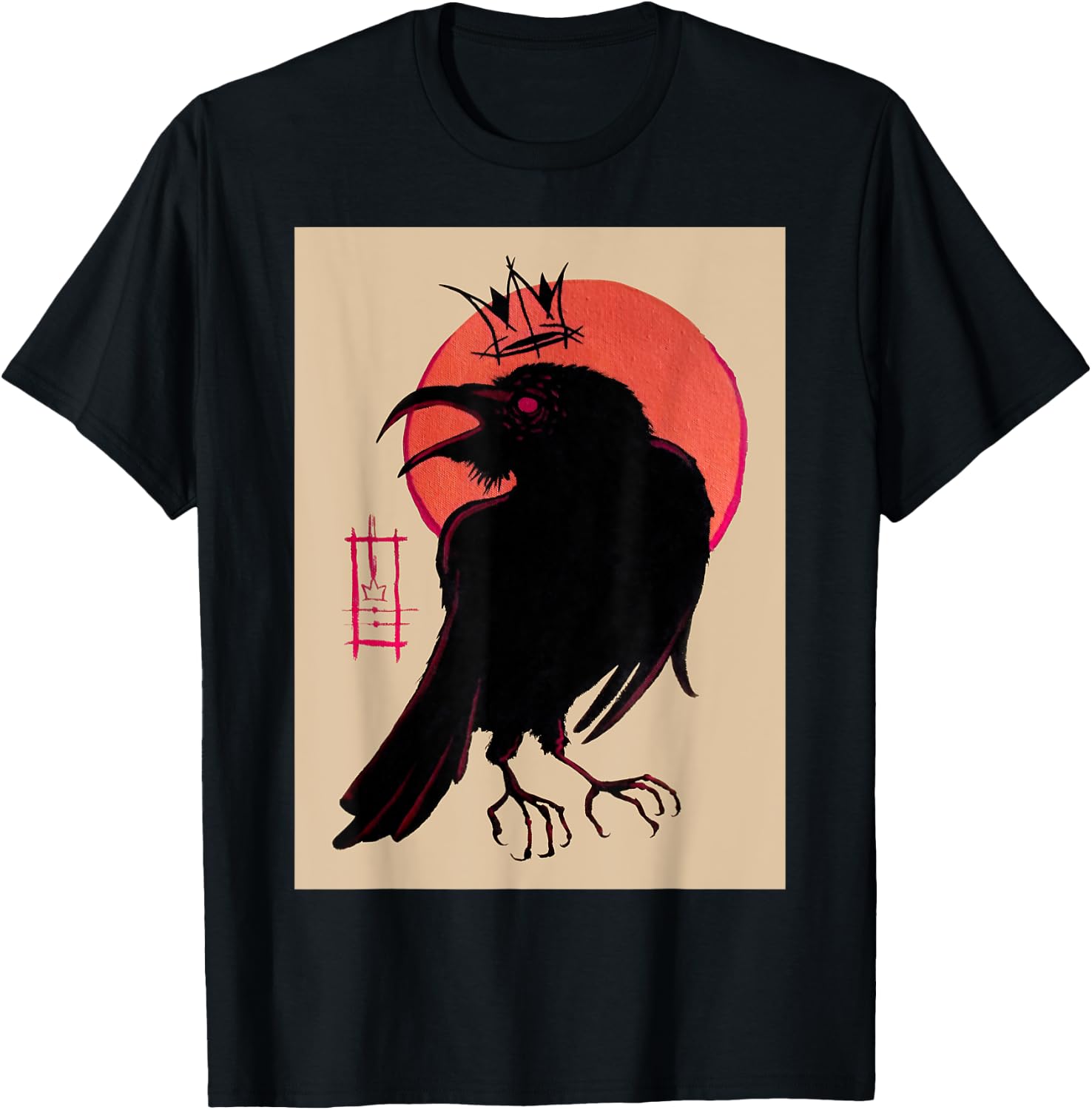 King of the Corvids for Fans of Crows and Ravens T-Shirt - T-Shirt | Black