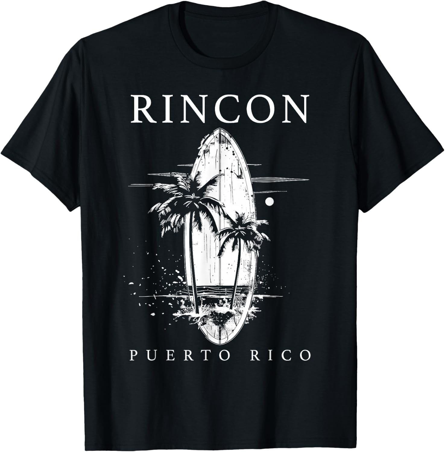 Rincon Puerto Rico Surf Vintage Surfer T-Shirt - T-Shirt | Black