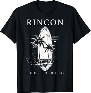 Rincon Puerto Rico Surf Vintage Surfer T-Shirt - T-Shirt | Black