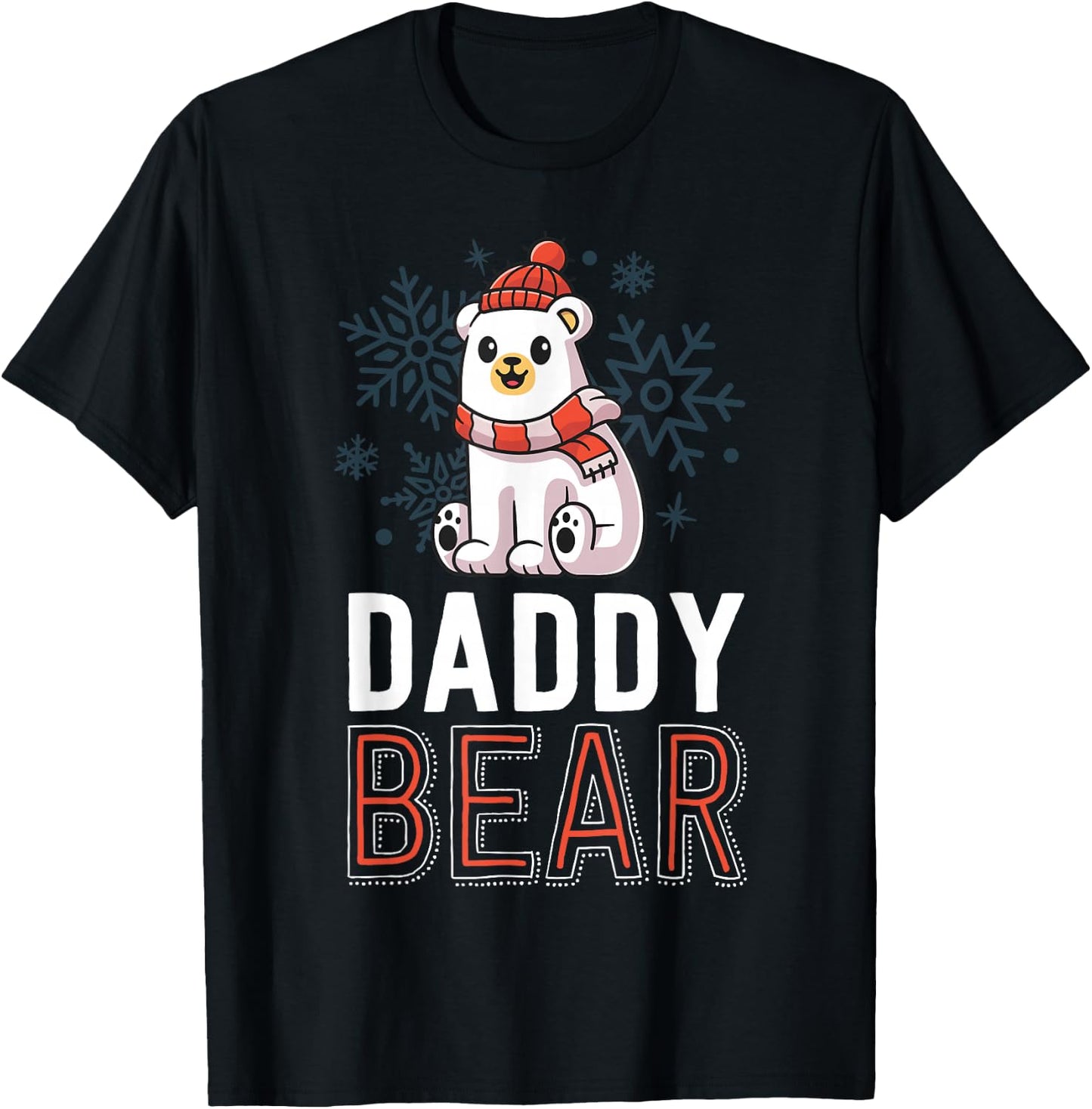 Daddy Bear Family Christmas Shirts Polar Bear Holiday Xmas T-Shirt - T-Shirt | Black