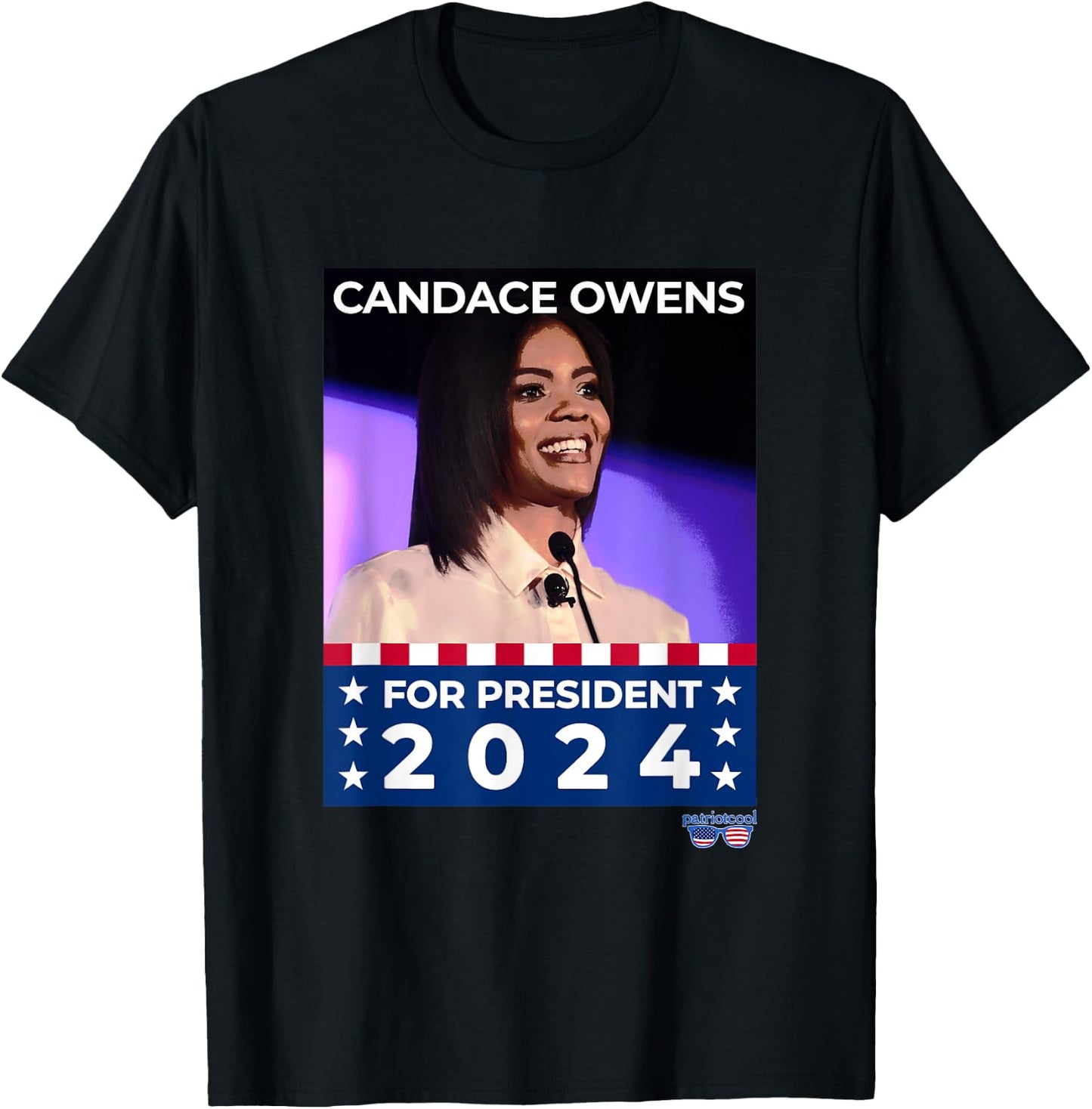 Candace Owens For President Patriotic Slogan Women Men T-Shirt - T-Shirt | Black