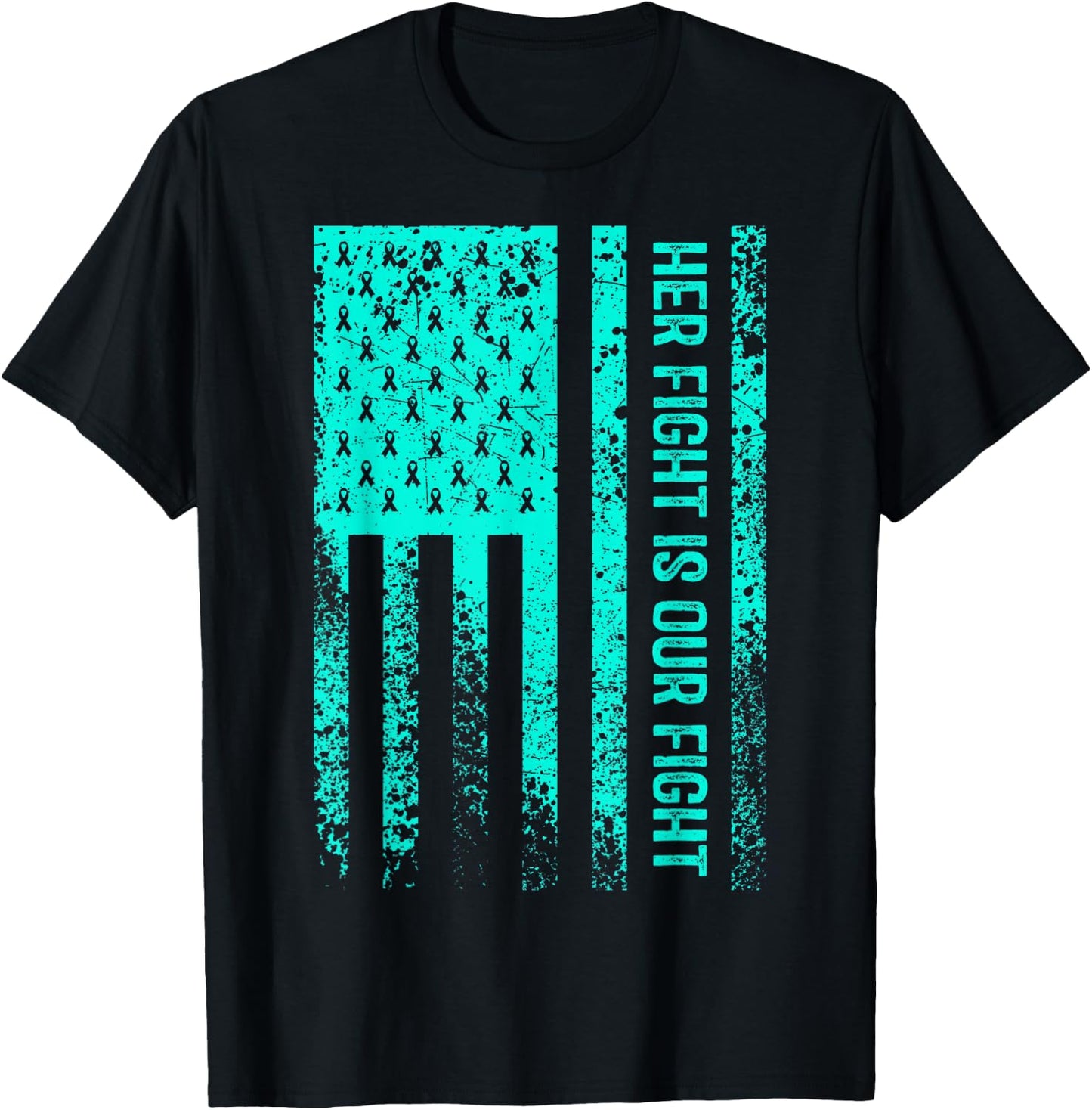 Her Fight Is Our Fight Dysautonomia Awareness T-Shirt - T-Shirt | Black